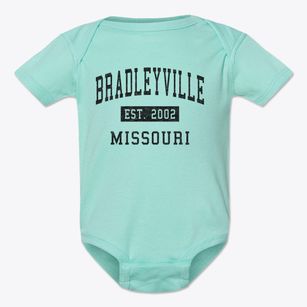 Bradleyville Missouri Classic Established Baby Onesie