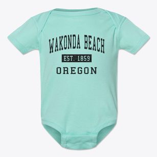 Wakonda Beach Oregon Classic Established Baby Onesie