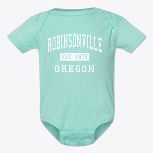 Robinsonville Oregon Classic Established Baby Onesie