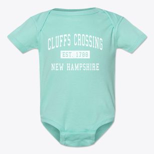 Cluffs Crossing New Hampshire Classic Established Baby Onesie