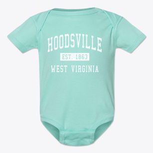 Hoodsville West Virginia Classic Established Baby Onesie