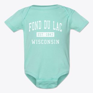 Fond Du Lac Wisconsin Classic Established Baby Onesie