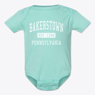 Bakerstown Pennsylvania Classic Established Baby Onesie
