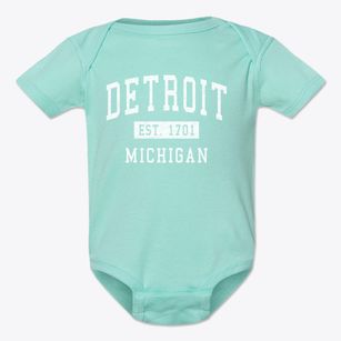 Detroit Michigan Classic Established Baby Onesie