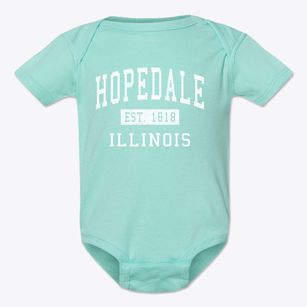 Hopedale Illinois Classic Established Baby Onesie