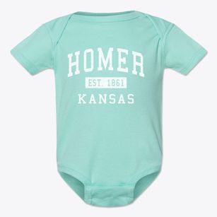 Homer Kansas Classic Established Baby Onesie