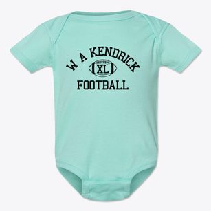 W A Kendrick School Classic Football Baby Onesie