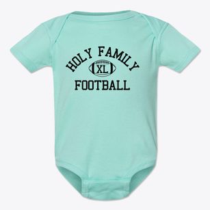 Holy Family Parish Classic Football Baby Onesie
