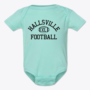 Hallsville High School Classic Football Baby Onesie