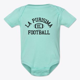 La Purisima Parish Classic Football Baby Onesie