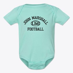 John Marshall High School Classic Football Baby Onesie