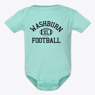 Washburn-bayfield-solon Springs Tri-op Classic Football Baby Onesie