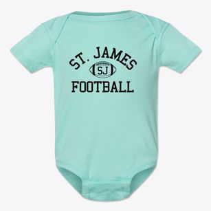 Saint James School Classic Football Baby Onesie