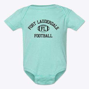 Fort Lauderdale Christian School Classic Football Baby Onesie