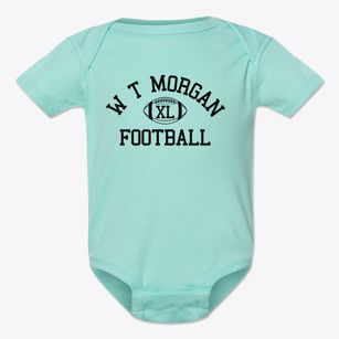 W T Morgan Magnet School Classic Football Baby Onesie