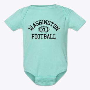 Washington Junior High School Classic Football Baby Onesie