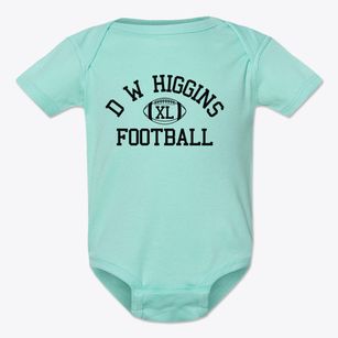 D W Higgins Institute Classic Football Baby Onesie