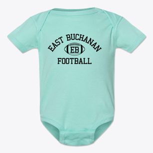 East Buchanan High School Classic Football Baby Onesie