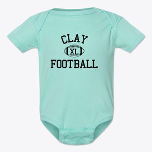 Clay Center Community High School Classic Football Baby Onesie