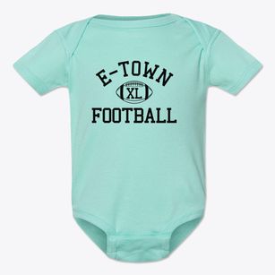 Elizabethtown High School Classic Football Baby Onesie