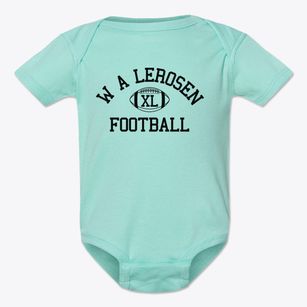 W A Lerosen School Classic Football Baby Onesie