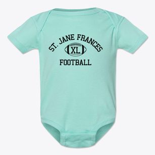 Saint Jane Frances School Classic Football Baby Onesie