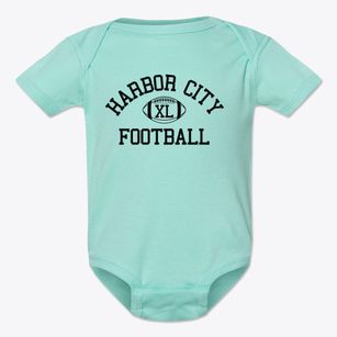 Harbor City High School #413 Classic Football Baby Onesie