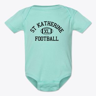 St Katherine Parish Classic Football Baby Onesie