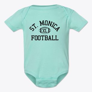 Saint Monica Catholic School Classic Football Baby Onesie