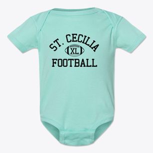 Saint Cecilia Catholic School Classic Football Baby Onesie