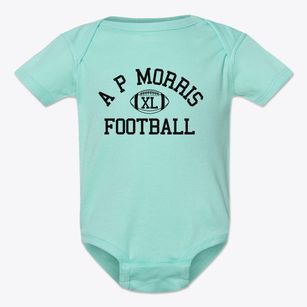A P Morris School Classic Football Baby Onesie