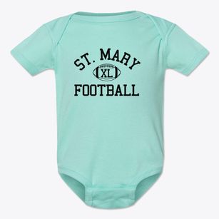 Saint Mary Grade School Classic Football Baby Onesie