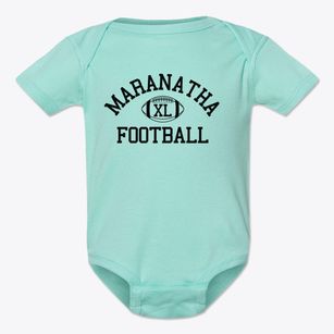 Maranatha Christian School Classic Football Baby Onesie