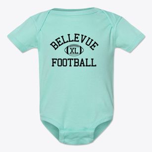 Bellevue Junior High School Classic Football Baby Onesie