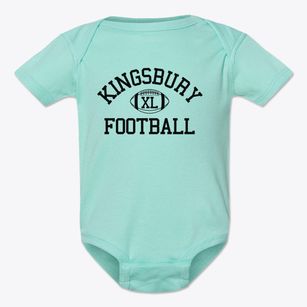 Kingsbury High School Classic Football Baby Onesie