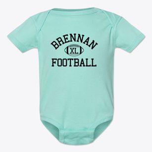 William J. Brennan High School Classic Football Baby Onesie