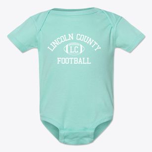 Lincoln County High School Classic Football Baby Onesie