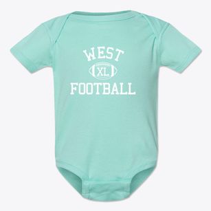 West High School Classic Football Baby Onesie