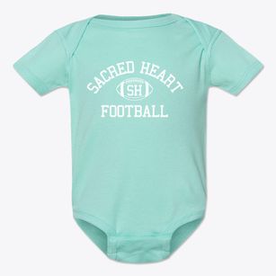Sacred Heart School Classic Football Baby Onesie