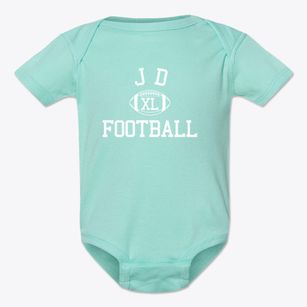 J D Mccarty Center Classic Football Baby Onesie