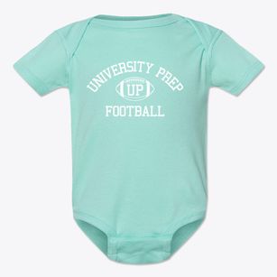University Preparatory High School Classic Football Baby Onesie