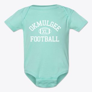 Okmulgee High School Classic Football Baby Onesie