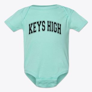 Keys Alternative High Varsity Arch Baby Onesie