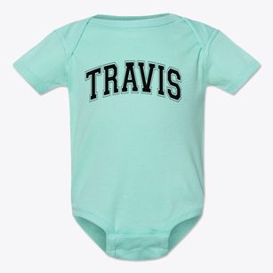 Travis Elementary School Varsity Arch Baby Onesie