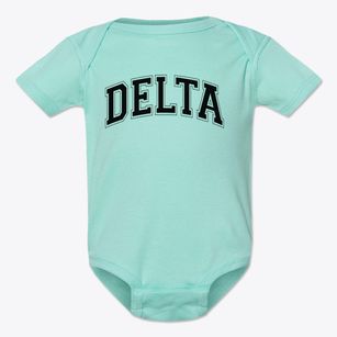 Delta Middle School Varsity Arch Baby Onesie