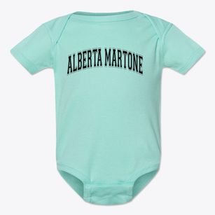 Alberta Martone Elementary School Varsity Arch Baby Onesie