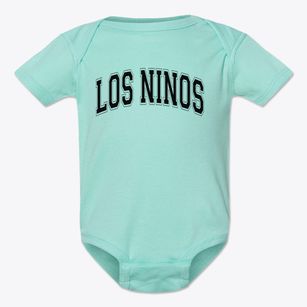 Los Ninos Education Center Varsity Arch Baby Onesie