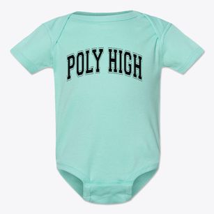 Poly High School Varsity Arch Baby Onesie