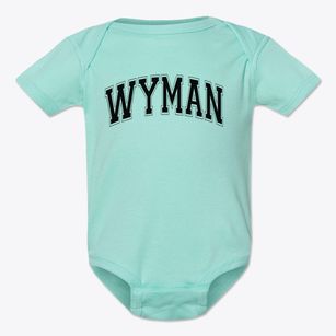 Wyman Elementary School Varsity Arch Baby Onesie