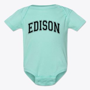 Edison Elementary School Varsity Arch Baby Onesie